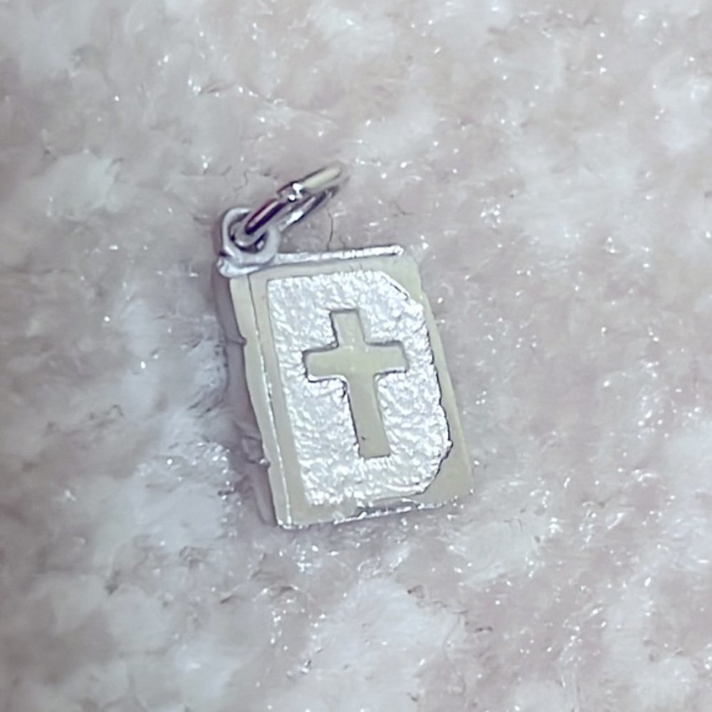 Sterling bible charm